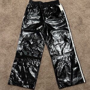 Maeve Shiny Black Casual Pants